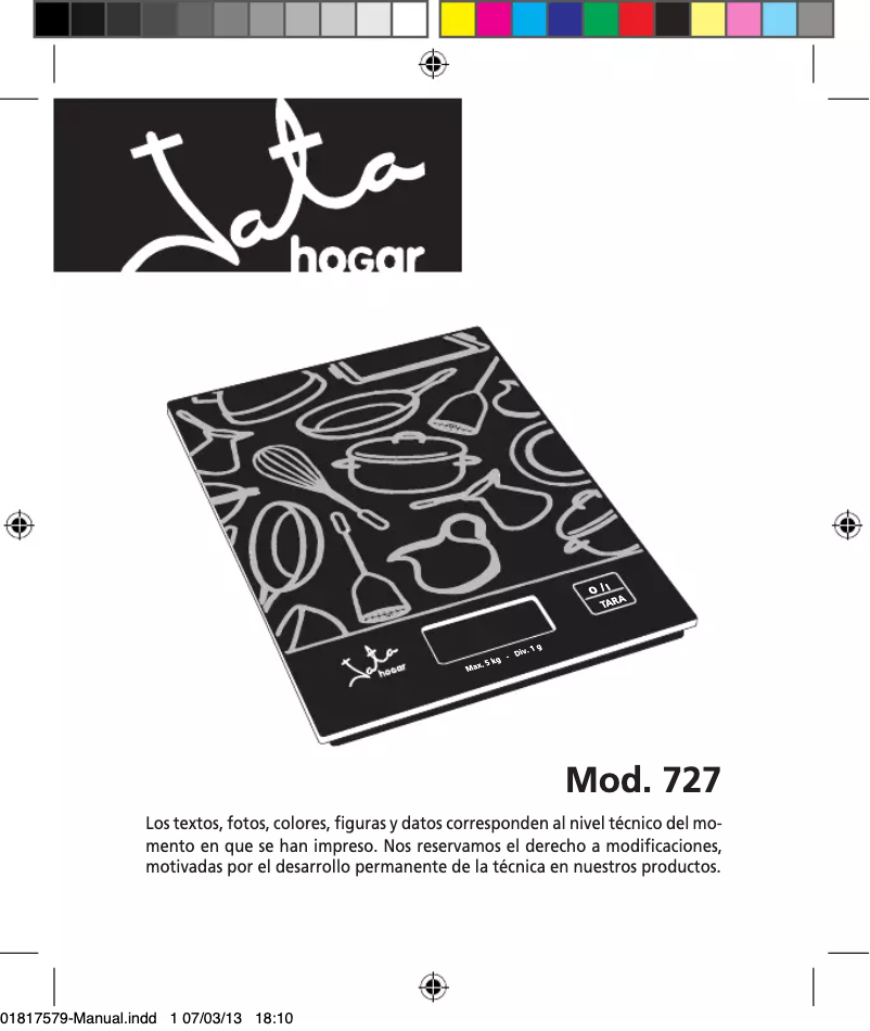 Página nº 1 - Manual de usuario Jata 727