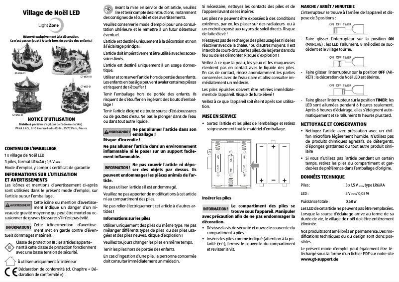 Imagen de la primera página del manual del dispositivo GT-WSL-01