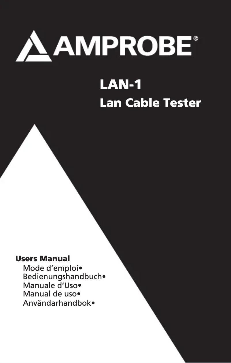 Página 1 del manual Manual de usuario Amprobe LAN-1
