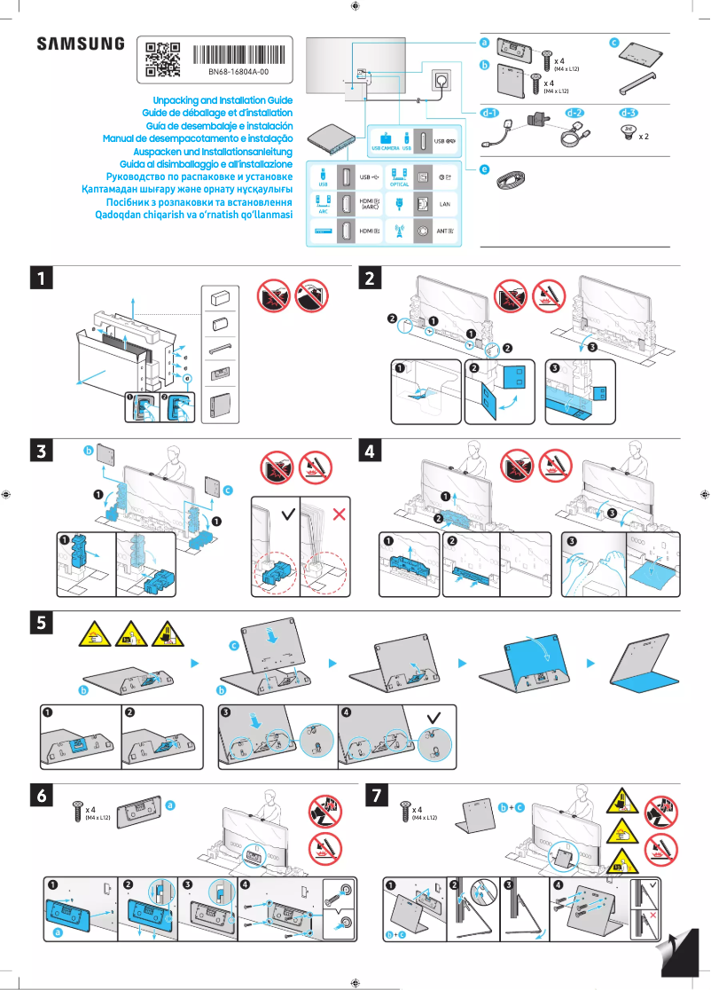 Imagen de la primera página del manual del dispositivo QE98QN990CT