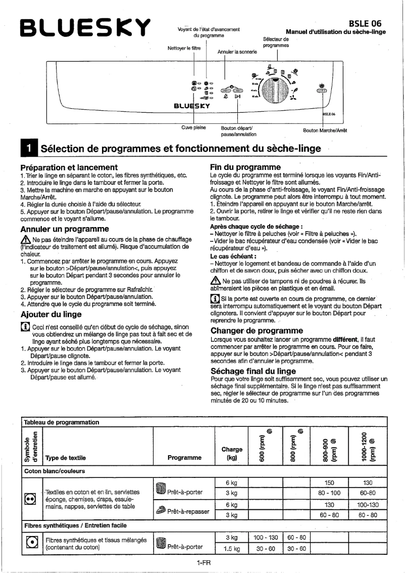 Página 1 del manual Manual de usuario Bluesky BSLE 06