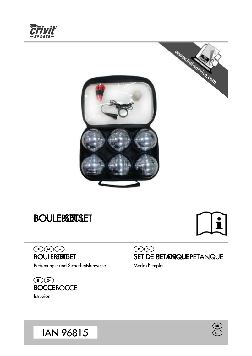 Imagen de la primera página del manual del dispositivo IAN 96815