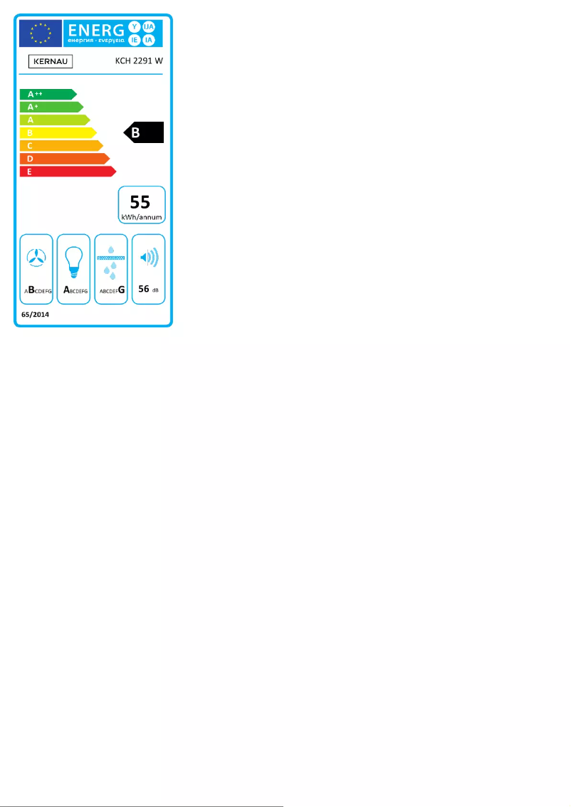 Página 1 del manual Etiqueta energética Kernau KCH 2291 W