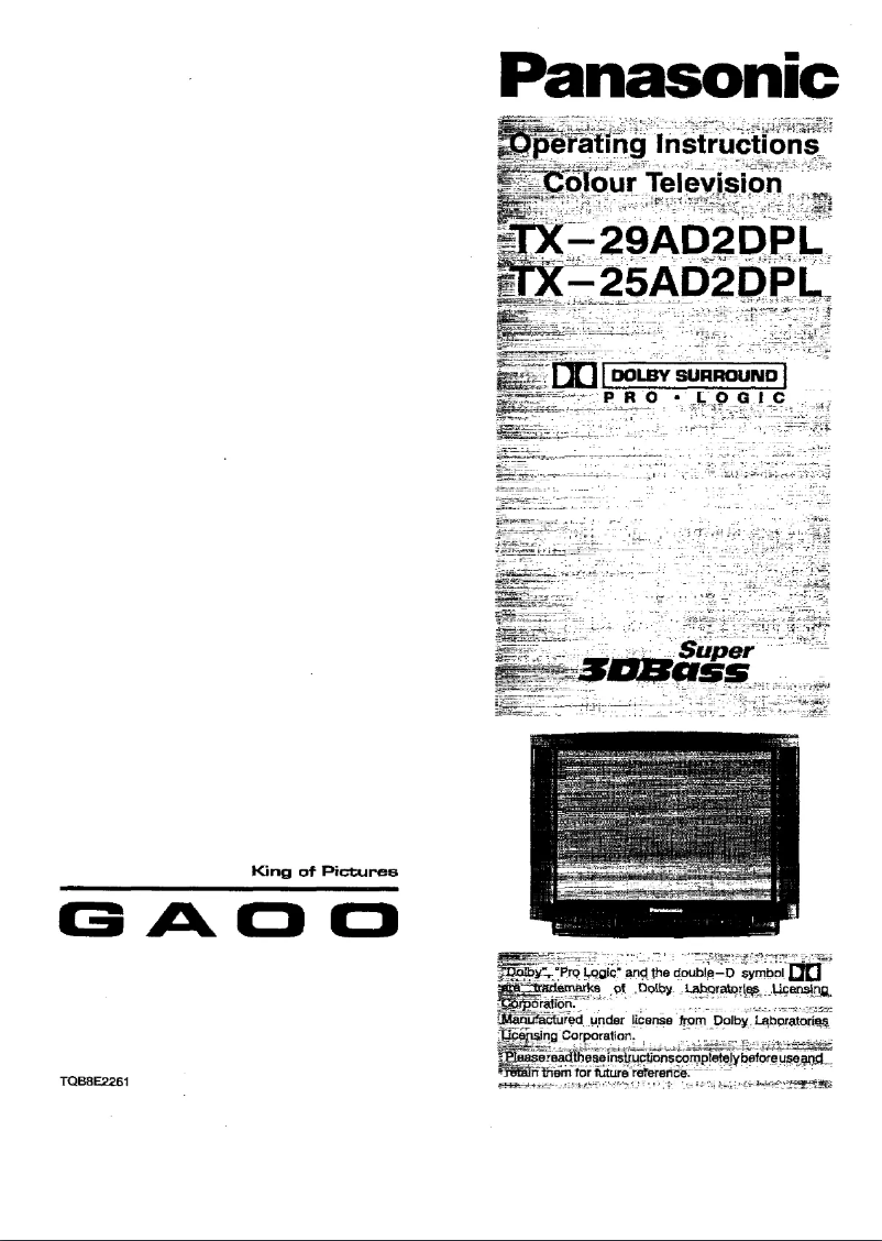 Página nº 1 - Manual de usuario Panasonic TX-25AD2DPL