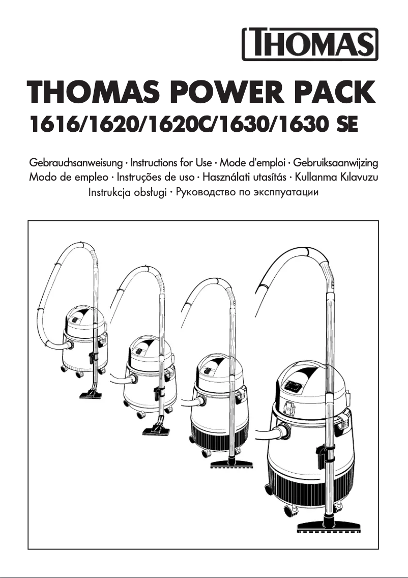 Página 1 del manual Manual de usuario Thomas Power Pack 1620C