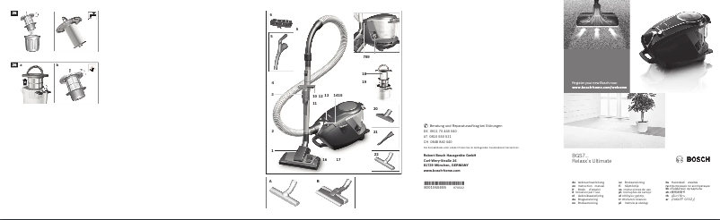 Imagen de la primera página del manual del dispositivo BGS72058