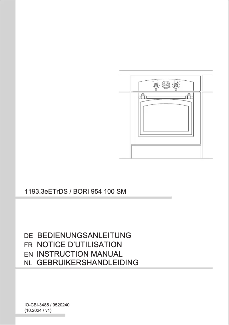 Imagen de la primera página del manual del dispositivo BORI 954 100 SM