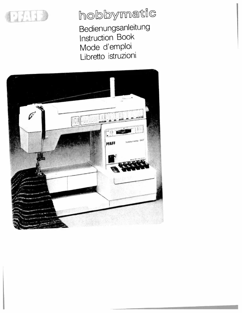 Página 1 del manual Manual de usuario Pfaff hobbymatic