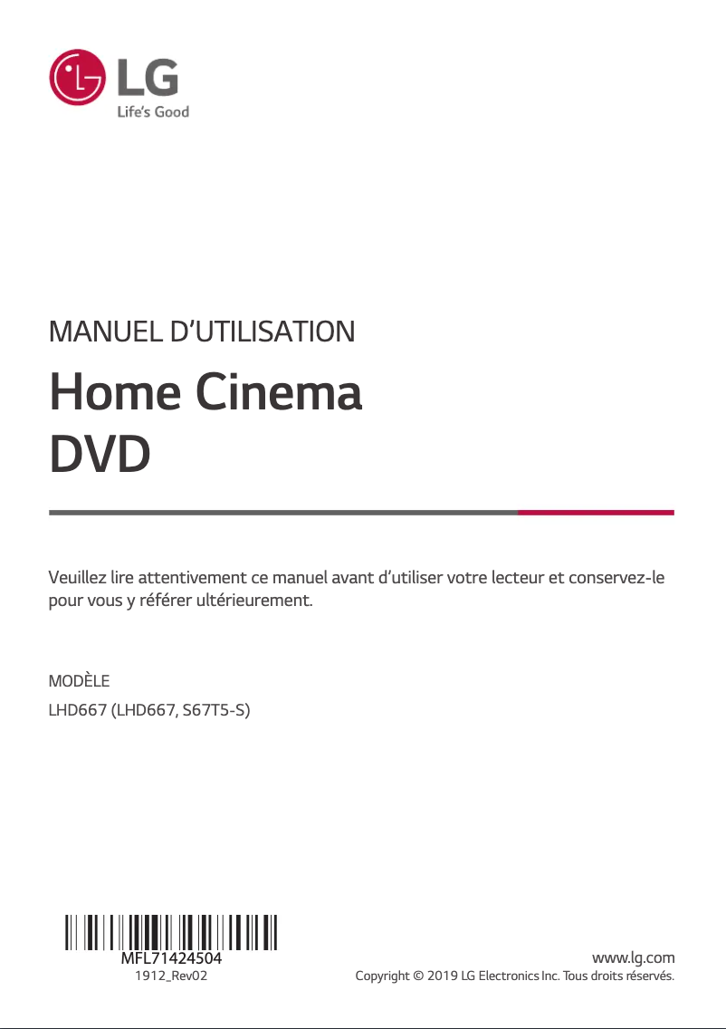 Imagen de la primera página del manual del dispositivo LHD667