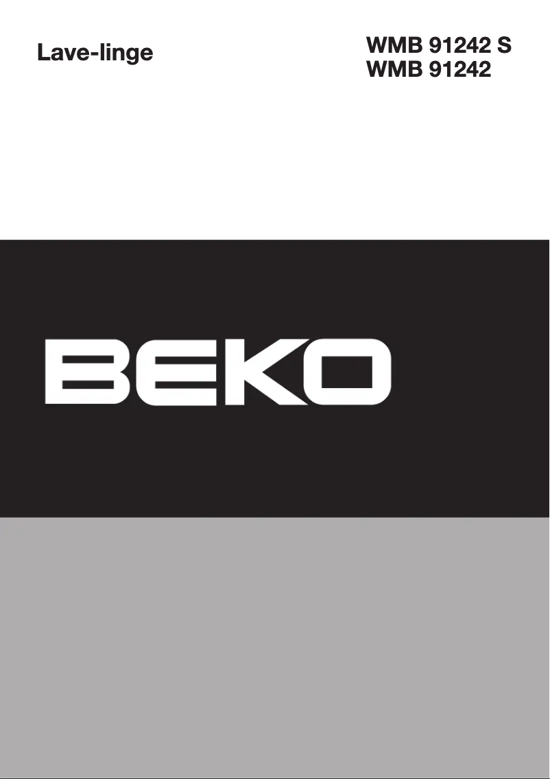 Página 1 del manual Manual de usuario Beko WMB 91242