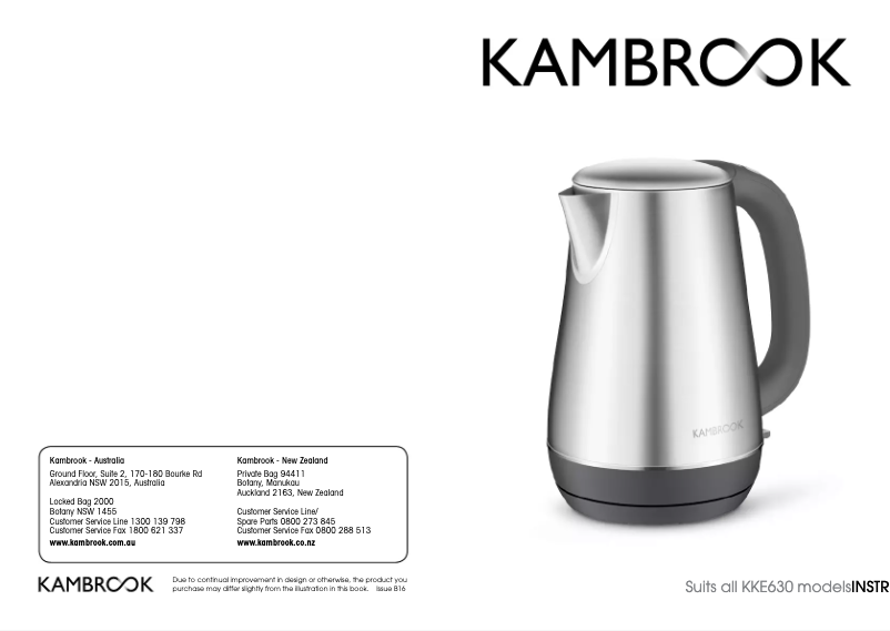 Página 1 del manual Manual de usuario Kambrook KKE630