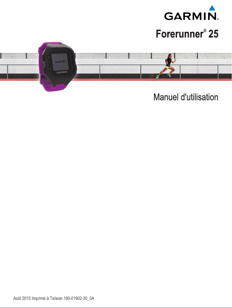 Imagen de la primera página del manual del dispositivo Forerunner 25