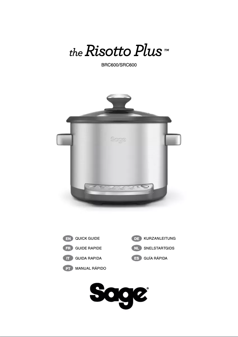 Imagen de la primera página del manual del dispositivo the Risotto Plus BRC600