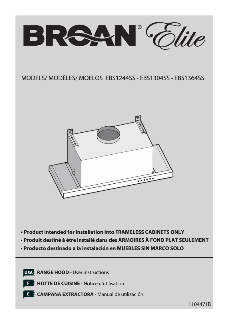 Imagen de la primera página del manual del dispositivo Elite EBS1304SS