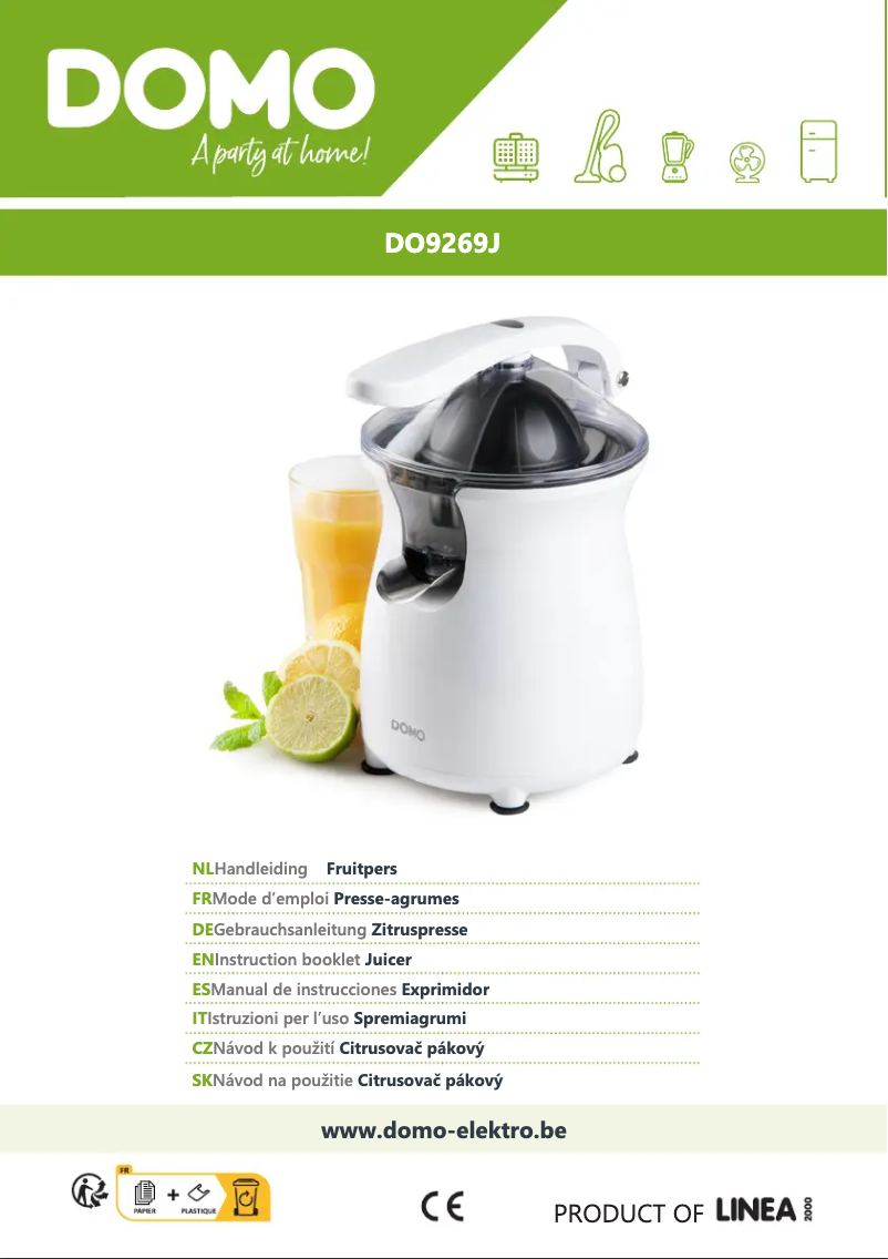 Imagen de la primera página del manual del dispositivo DO9269J