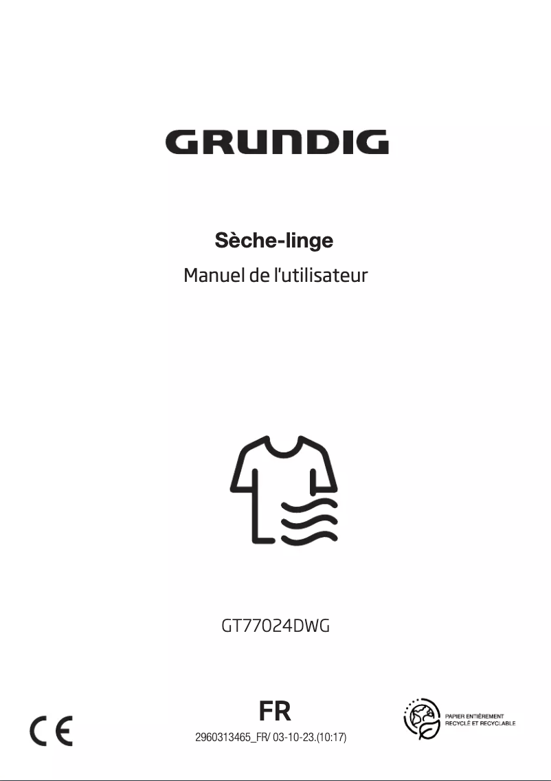 Imagen de la primera página del manual del dispositivo GT77024DWG