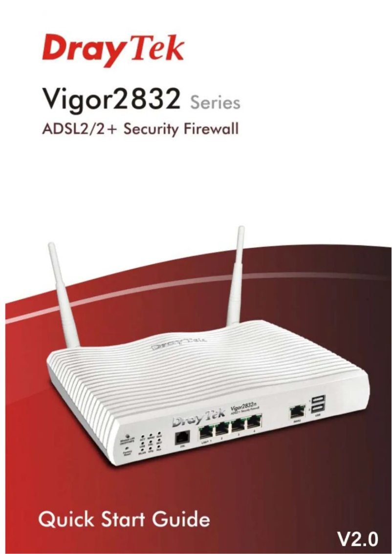 Imagen de la primera página del manual del dispositivo Vigor2832n