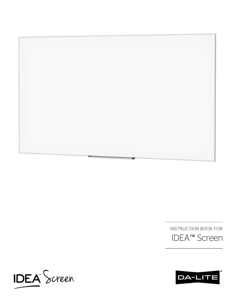 Imagen de la primera página del manual del dispositivo IDEA Screen 71878