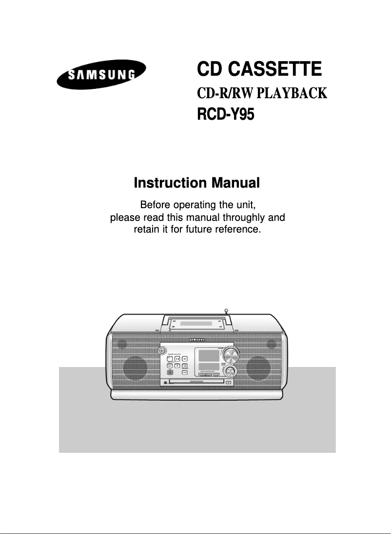 Página 1 del manual Manual de usuario Samsung RCDY95