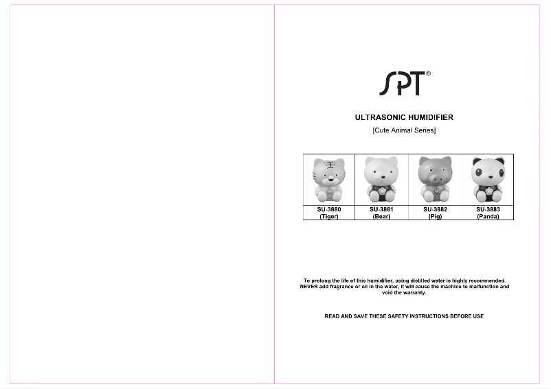 Imagen de la primera página del manual del dispositivo SU-3883