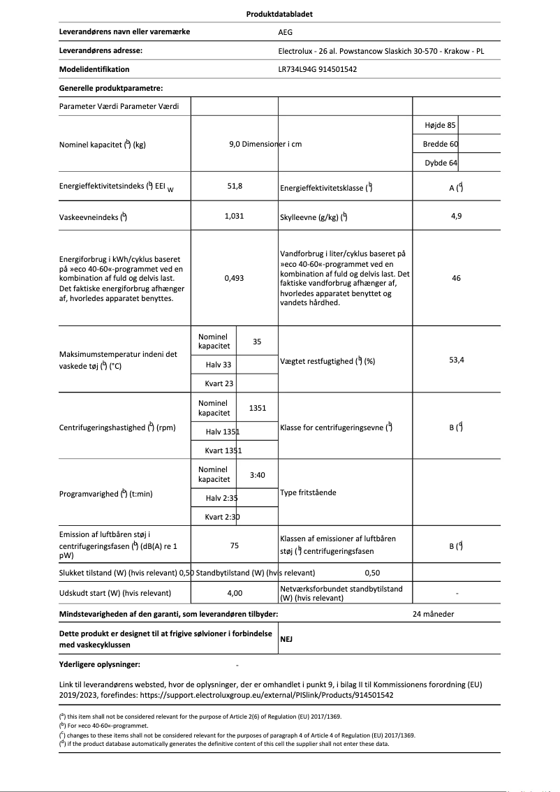 Imagen de la primera página del manual del dispositivo LR734L94G