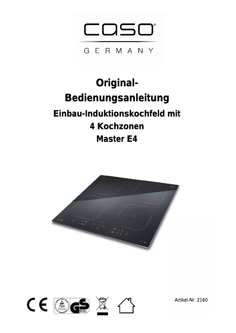 Página 1 del manual Manual de usuario Caso Master E4