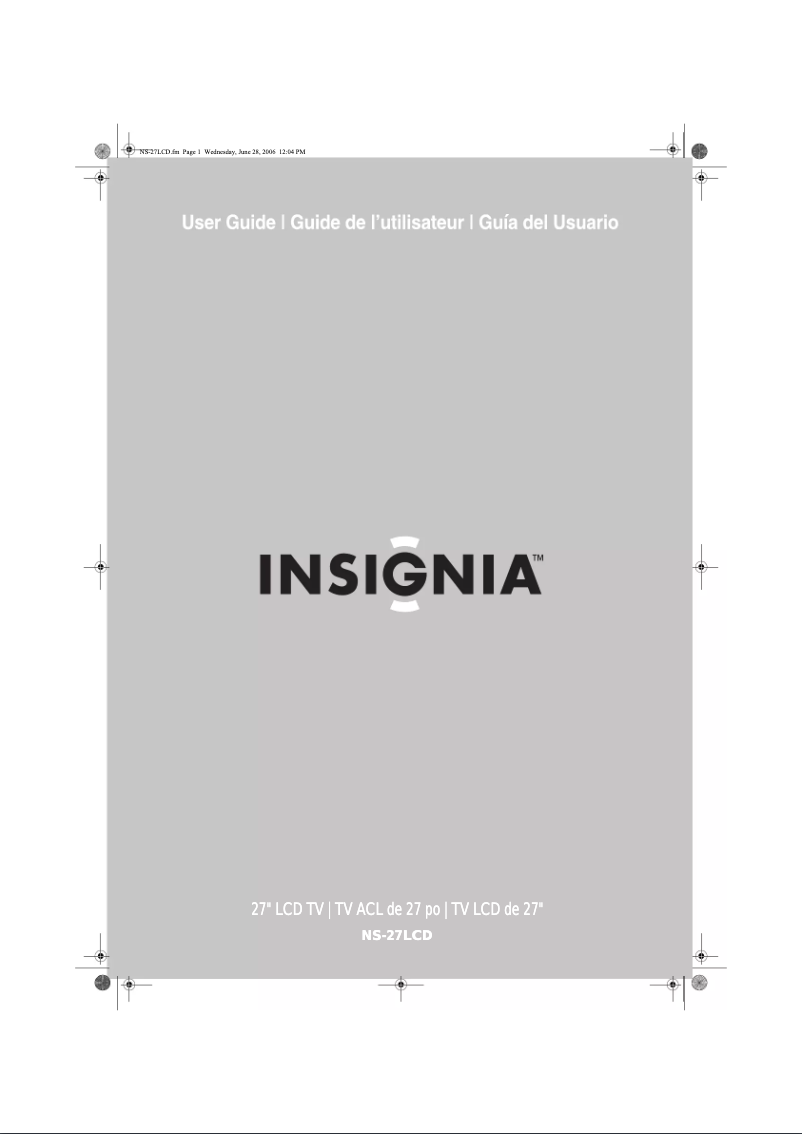 Imagen de la primera página del manual del dispositivo NS-27LCD