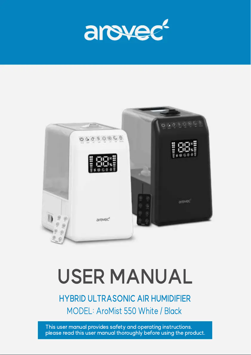 Imagen de la primera página del manual del dispositivo AroMist 550