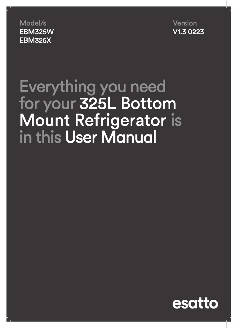 Imagen de la primera página del manual del dispositivo EBM325X