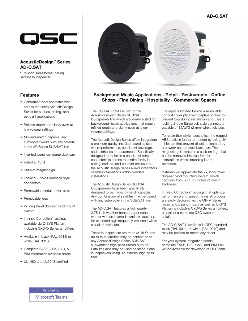 Imagen de la primera página del manual del dispositivo AD-C.SAT