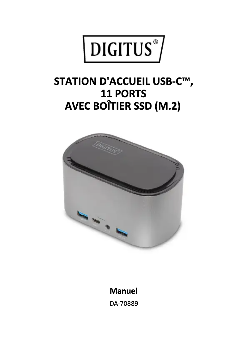 Imagen de la primera página del manual del dispositivo DA-70889