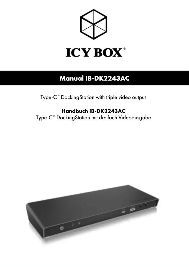 Página 1 del manual Manual de instrucciones Icy Box IB-DK2243AC