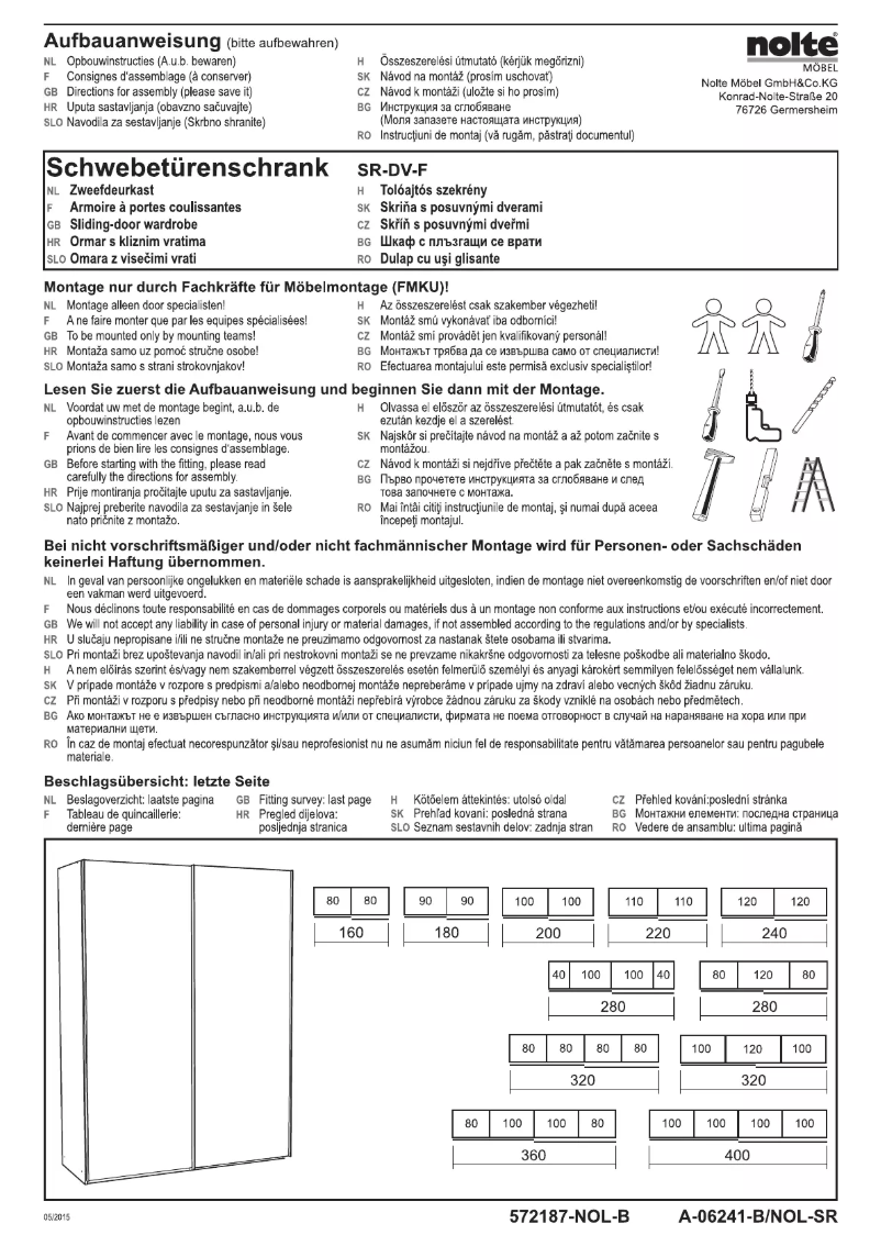 Página 1 del manual Manual de usuario Nolte Crecido