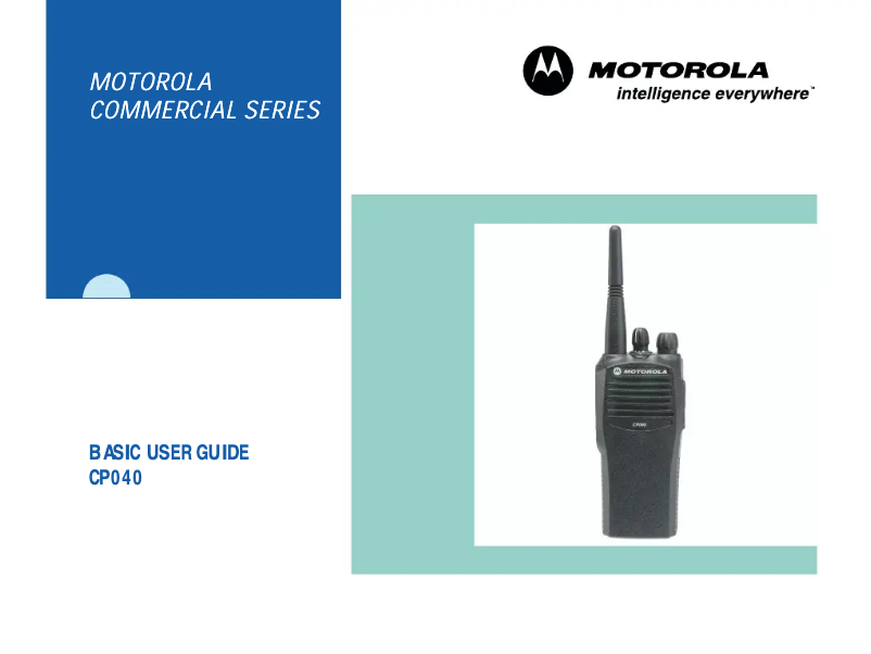 Página 1 del manual Manual de usuario Motorola CP040