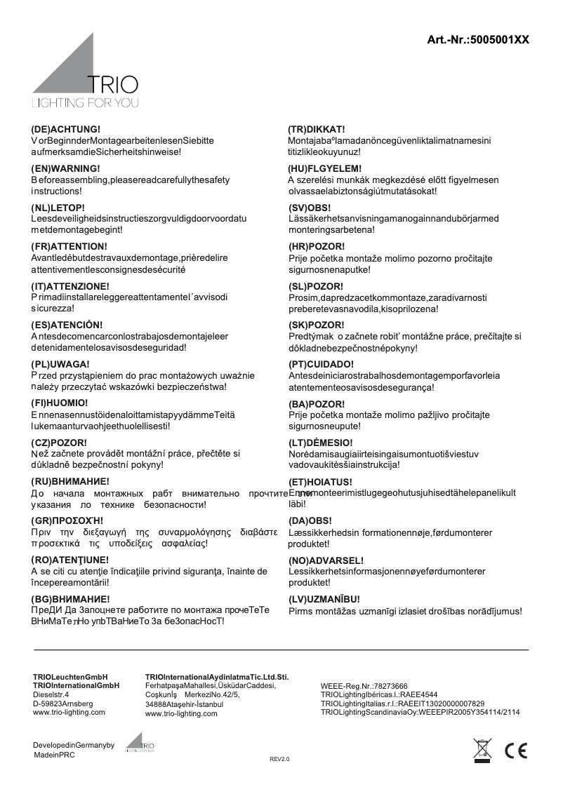 Imagen de la primera página del manual del dispositivo Jasper 500500104