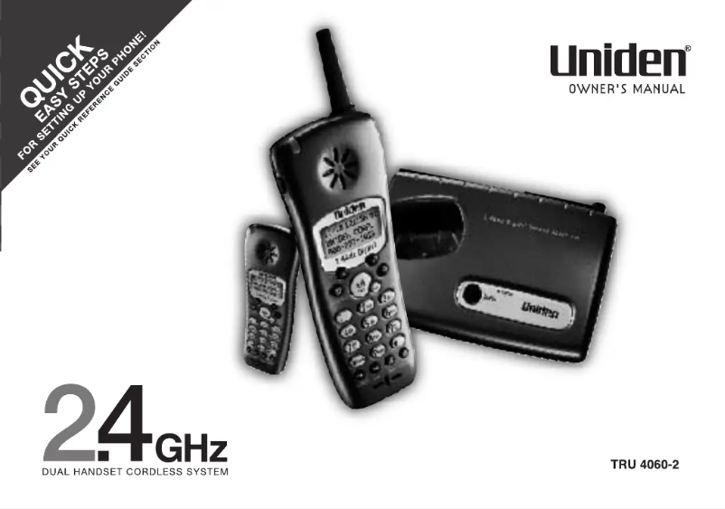 Página 1 del manual Manual de usuario Uniden TRU 4060-2