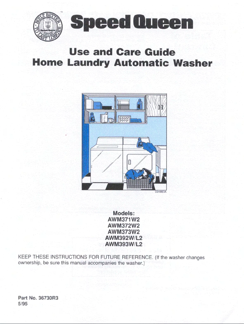 Imagen de la primera página del manual del dispositivo AWM392W2