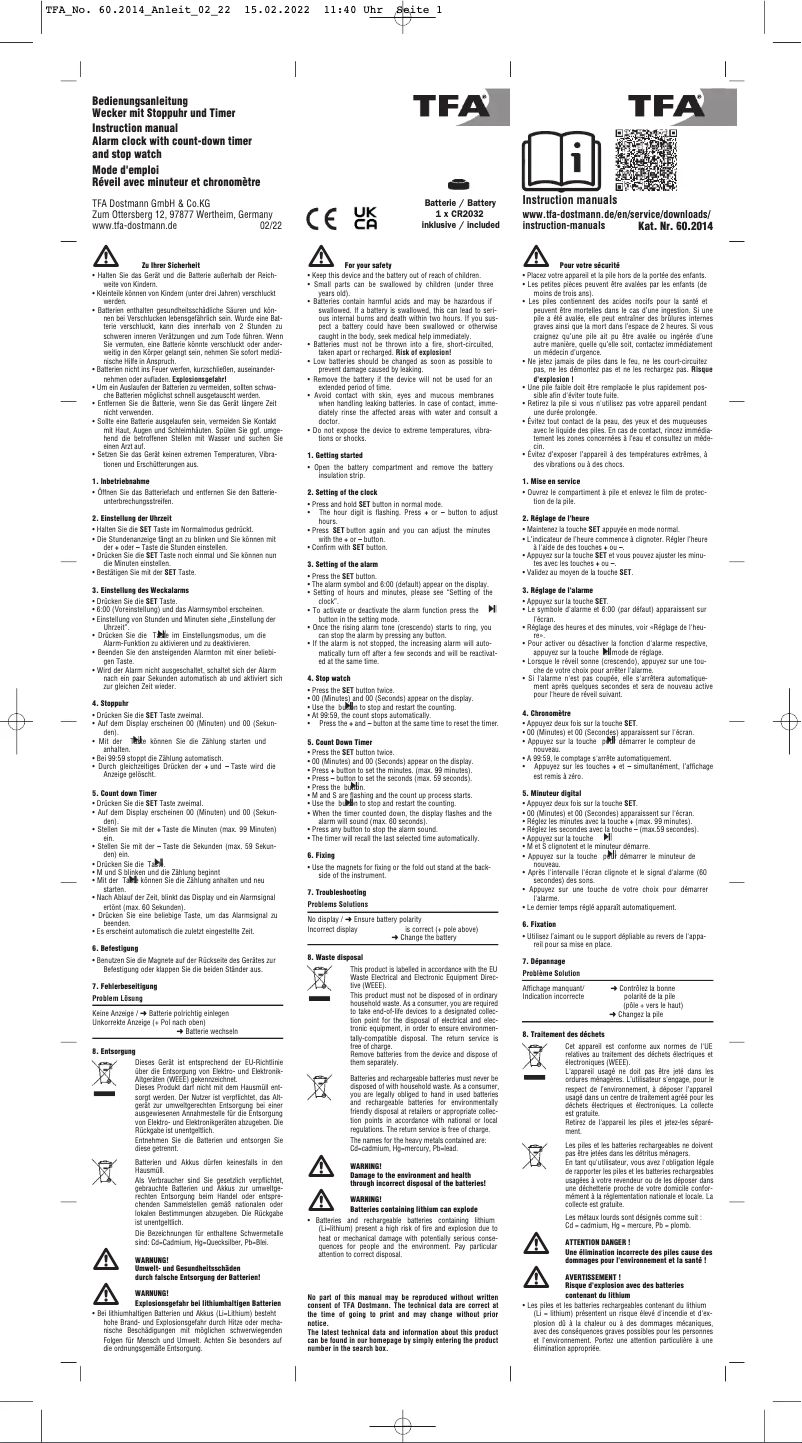 Imagen de la primera página del manual del dispositivo 60.2014.01
