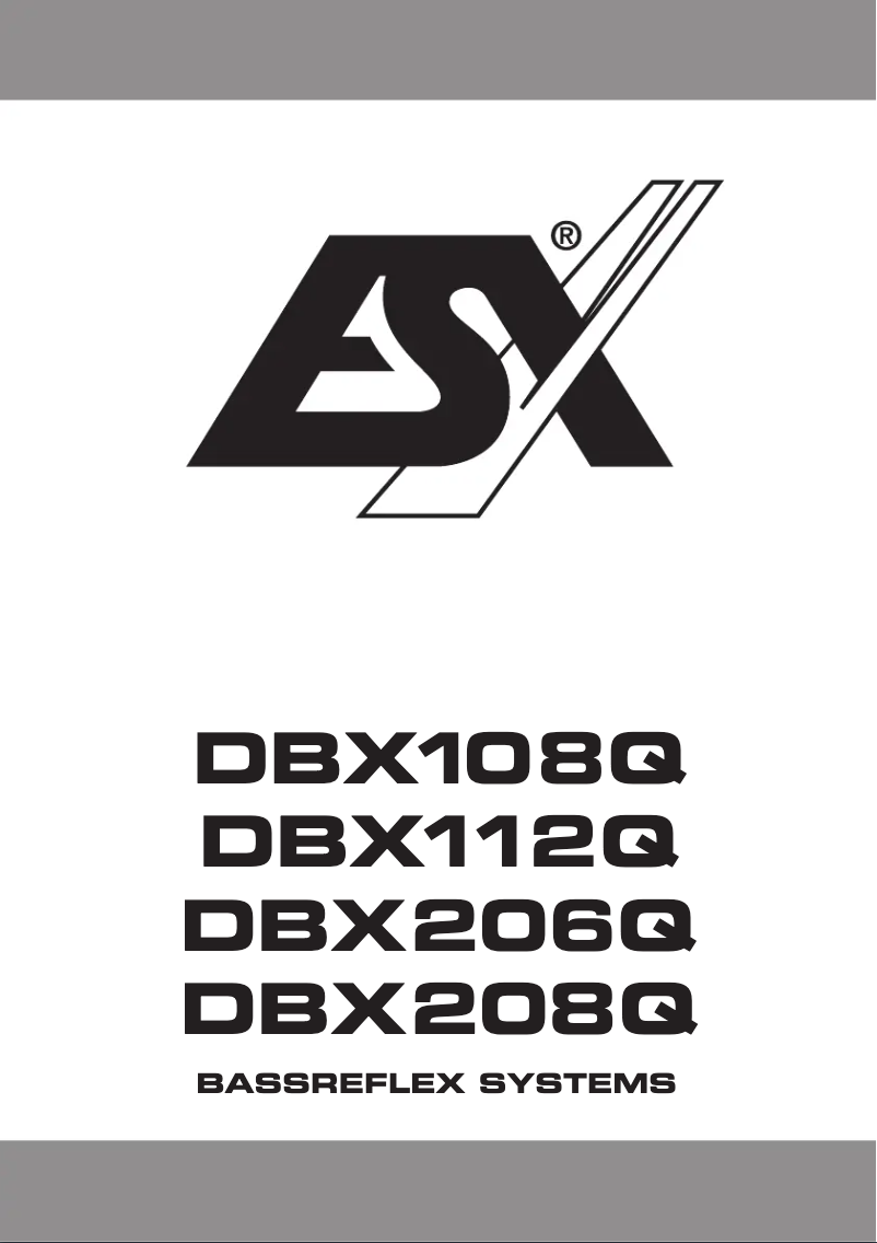 Página 1 del manual Manual de usuario ESX DBX206Q