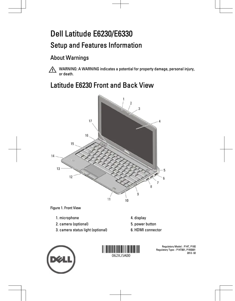 Página nº 1 - Guía de instalación Dell Latitude E6230