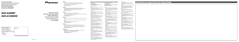 Página 1 del manual Guía de inicio rápido Pioneer AVH-A200BT