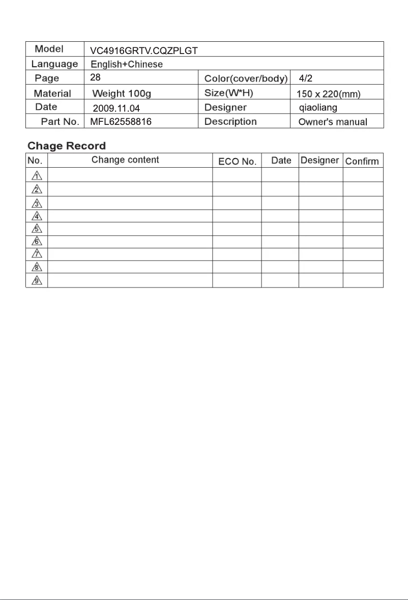 Página 1 del manual Manual de usuario LG V-CF761RTV