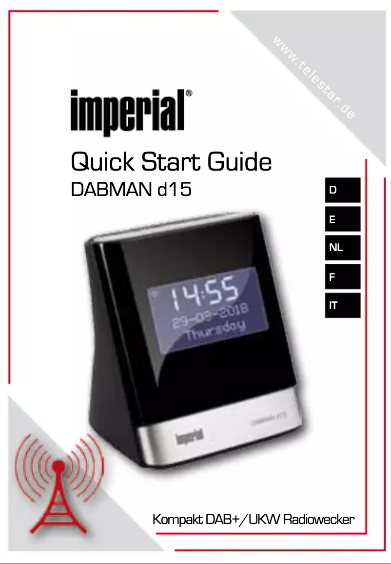Imagen de la primera página del manual del dispositivo DABMAN d15