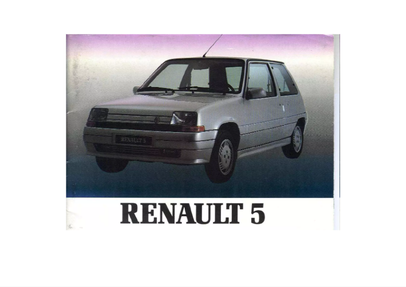 Página nº 1 - Manual de usuario Renault 5 (1989)