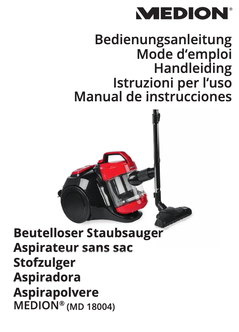Imagen de la primera página del manual del dispositivo MD 18004