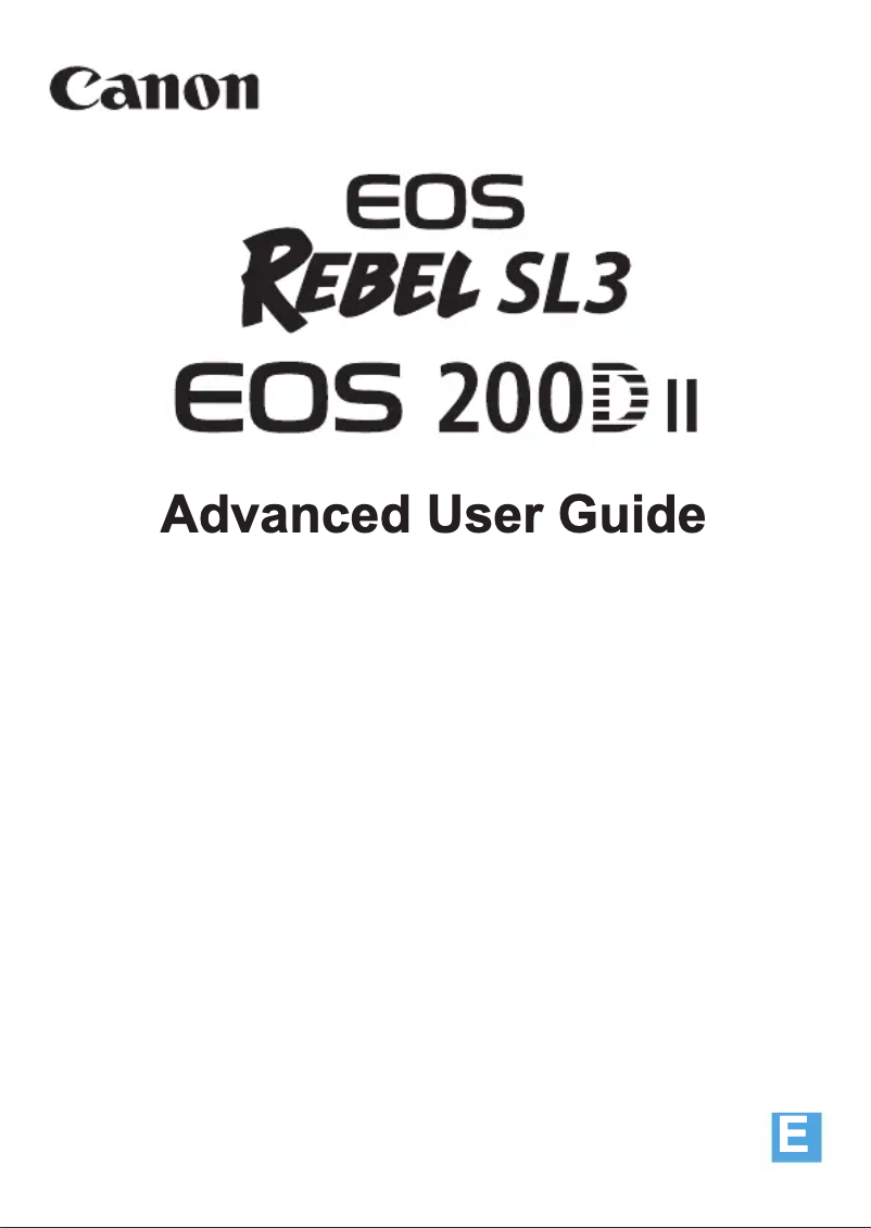 Imagen de la primera página del manual del dispositivo EOS 200D Mark II