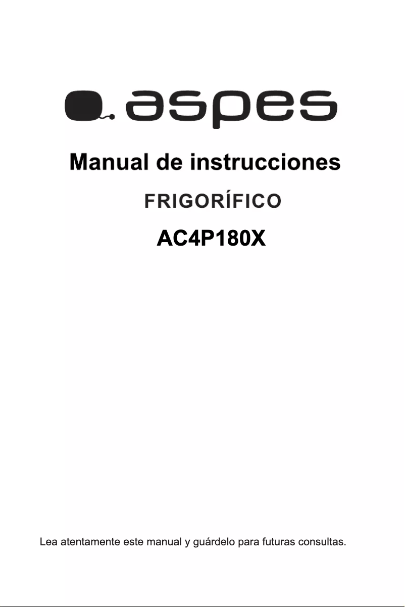 Imagen de la primera página del manual del dispositivo AC4P180X