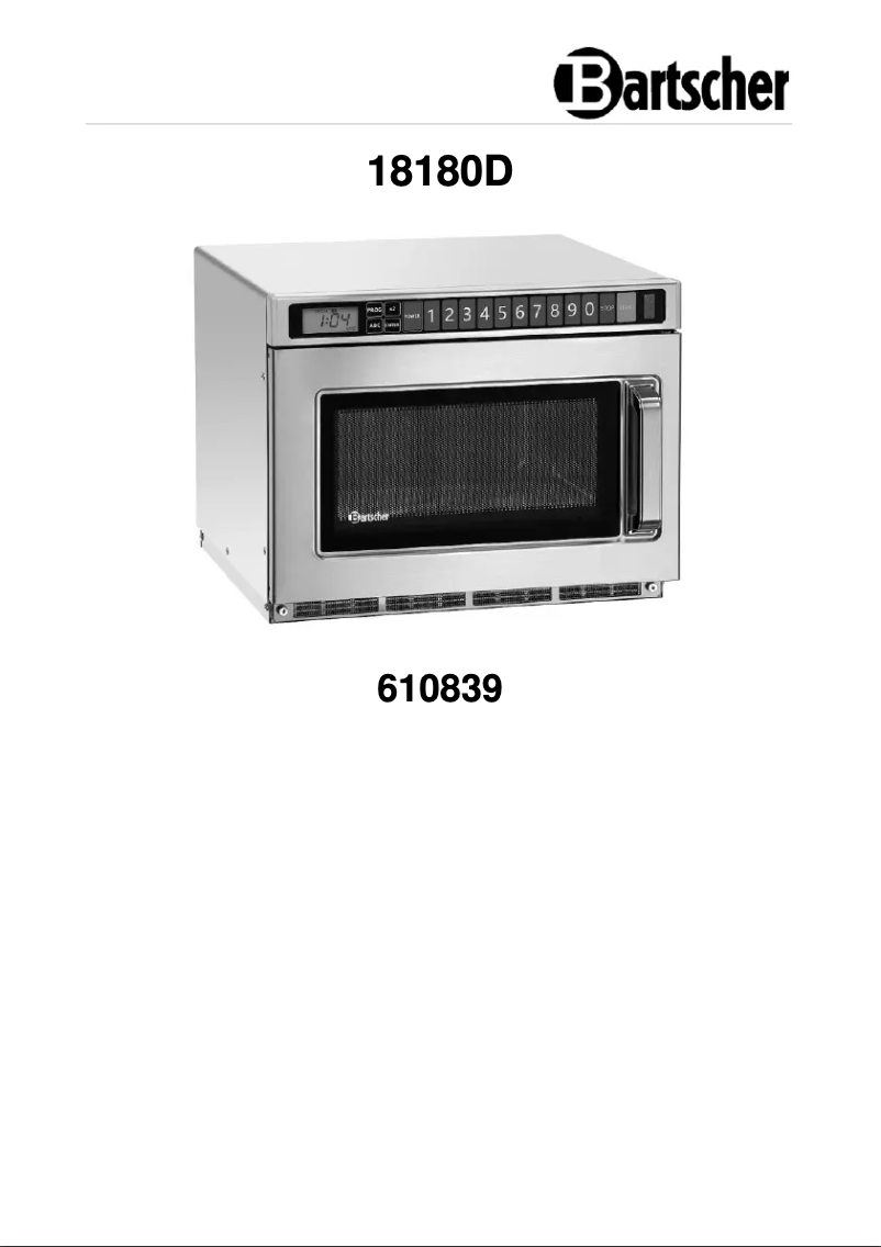 Página 1 del manual Manual de usuario Bartscher 18180D