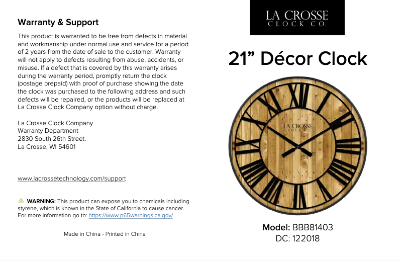 Imagen de la primera página del manual del dispositivo BBB81403