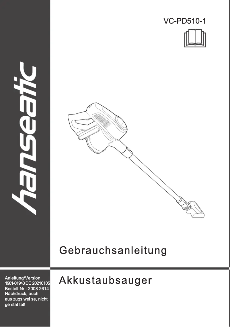 Imagen de la primera página del manual del dispositivo VC-PD510-1